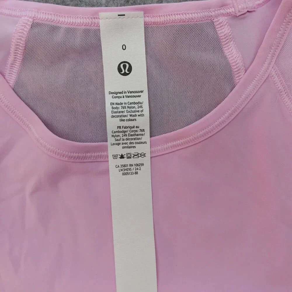 New Lululemon Size 0 Sculpt Short Sleeve Shirt Classic Fit VITP Vita Pink - Picture 6 of 7